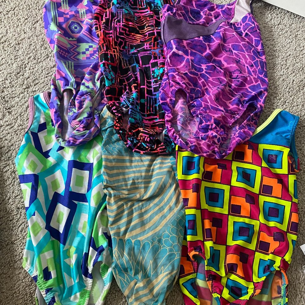 6 Child Medium Gymnastics Leotards